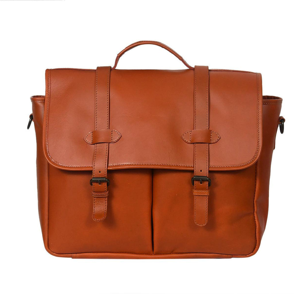 Premium Leather Satchel Sling Bag for Office & Everyday Use with Adjustable Strap