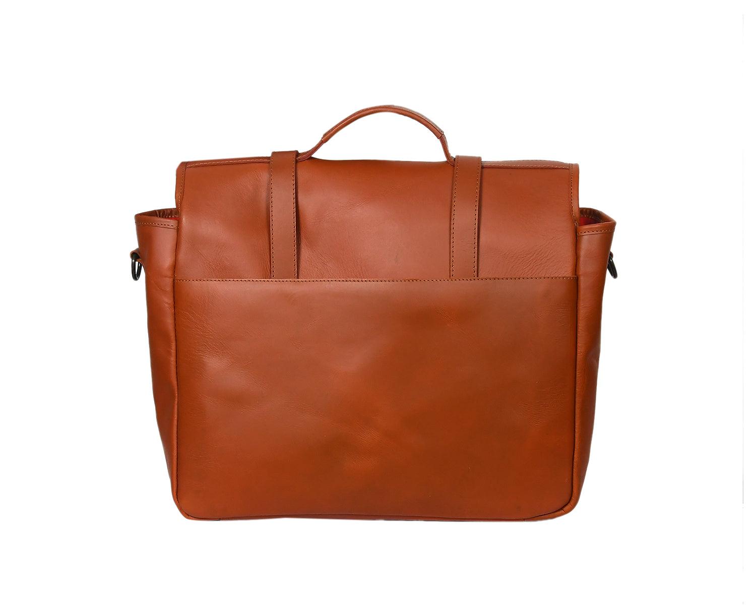 Premium Leather Satchel Sling Bag for Office & Everyday Use with Adjustable Strap