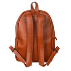 Premium Leather Everyday Backpack with Front Zip Pocket & Padded Adjustable Straps