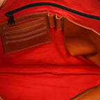 Premium Leather Travel Messenger Bag with Multi-Pockets & Adjustable Strap