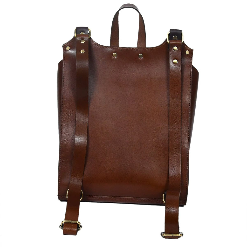 Premium Leather Everyday Backpack with Secure Flap Closure