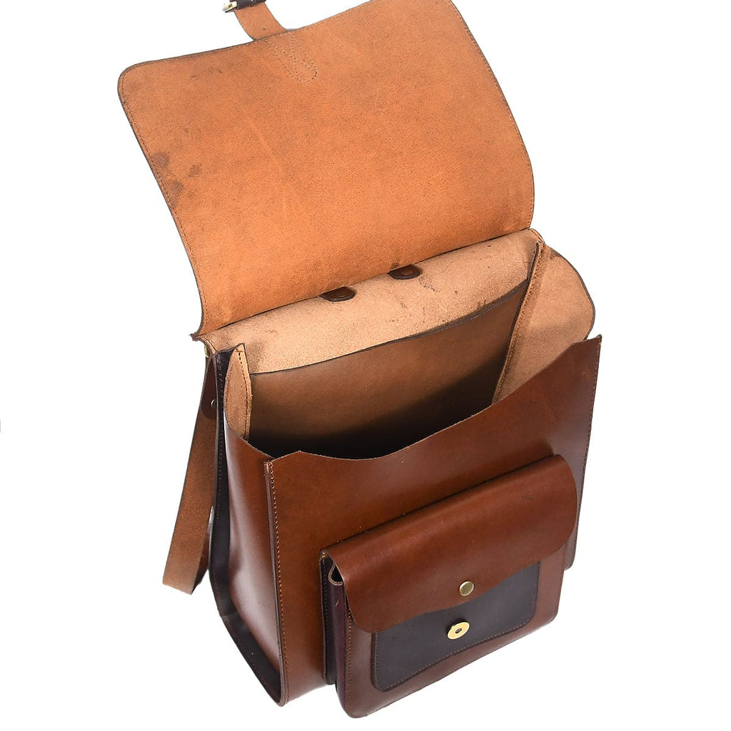 Premium Leather Everyday Backpack with Secure Flap Closure