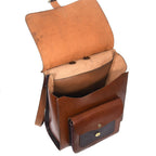 Premium Leather Everyday Backpack with Secure Flap Closure