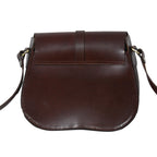 Classic Handmade Dark Brown Leather Saddle Sling Bag