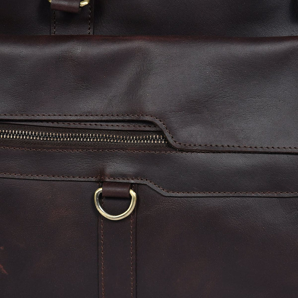 Unisex Premium Leather Laptop & Office Briefcase – Spacious Work & Travel Bag
