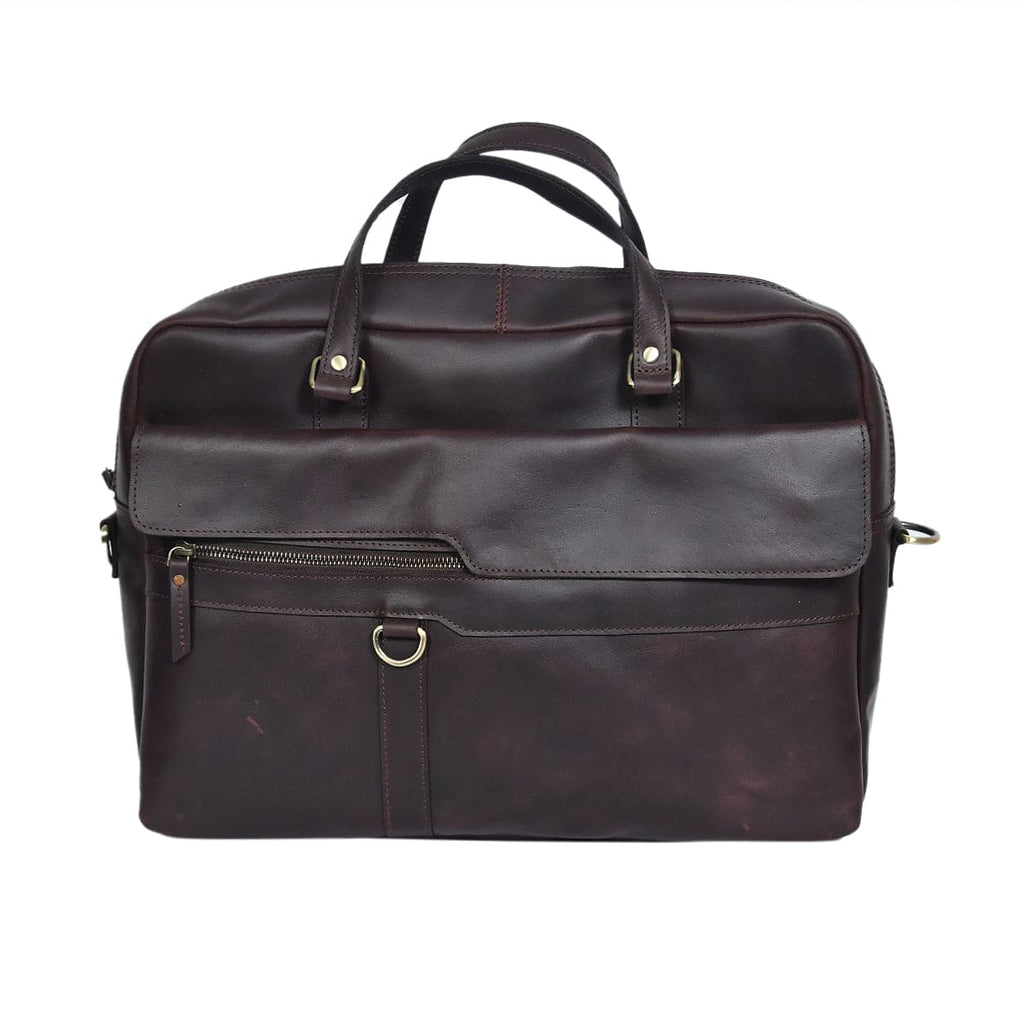 Unisex Premium Leather Laptop & Office Briefcase – Spacious Work & Travel Bag