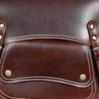 Handcrafted Full-Grain Leather Vintage Backpack with Adjustable Straps  Unisex Travel & Outdoor Bag