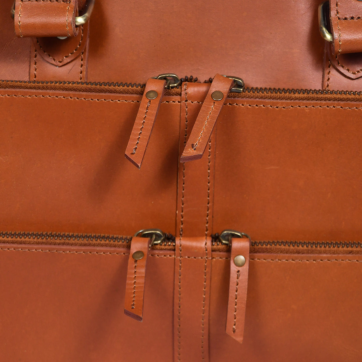 Premium Leather Laptop Office Bag with Multi Pockets & Adjustable Shoulder Strap