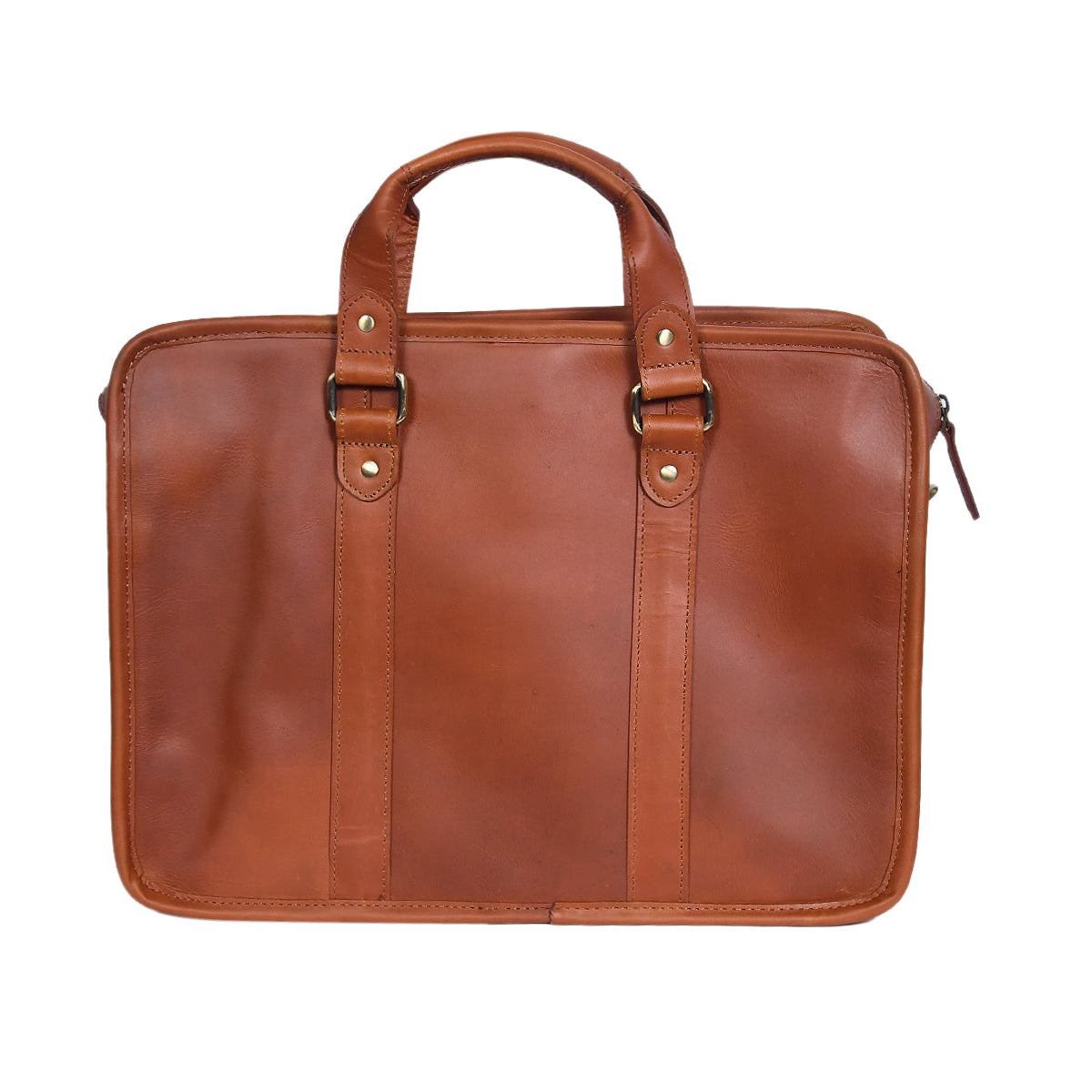Premium Leather Laptop Office Bag with Multi Pockets & Adjustable Shoulder Strap