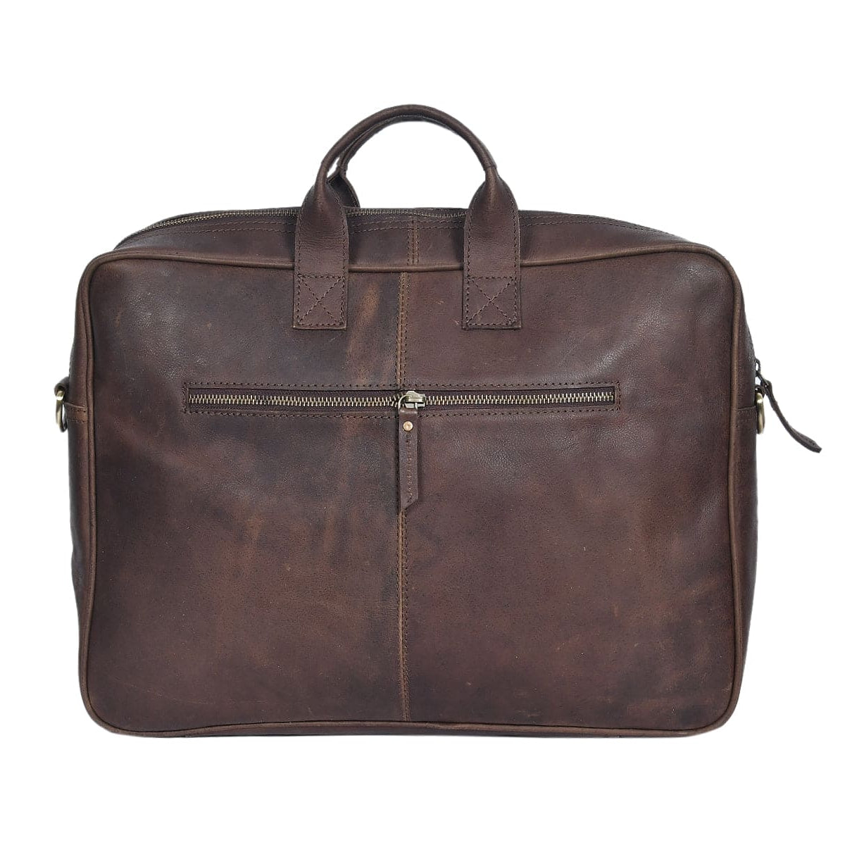 Unisex Vintage Leather  Messenger Office Bag with Adjustable & Detachable Shoulder Strap