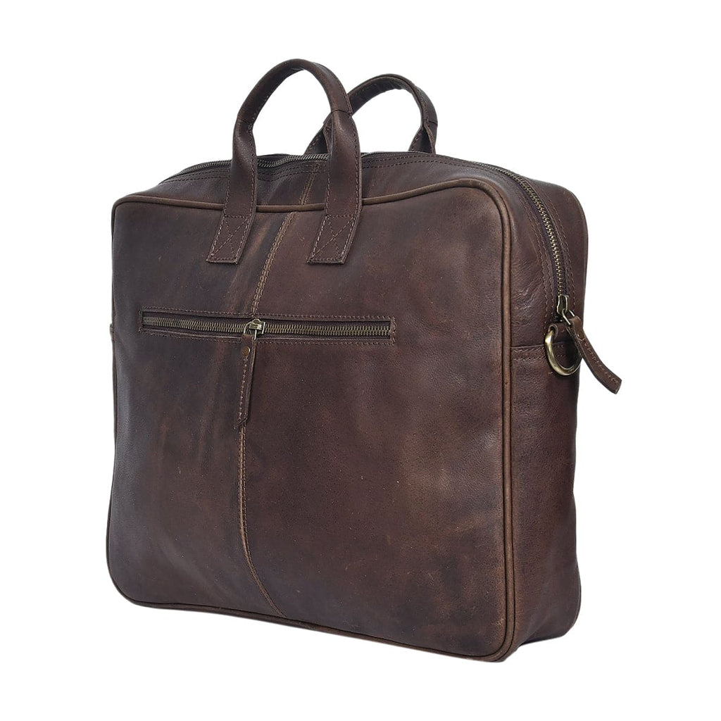Unisex Vintage Leather  Messenger Office Bag with Adjustable & Detachable Shoulder Strap