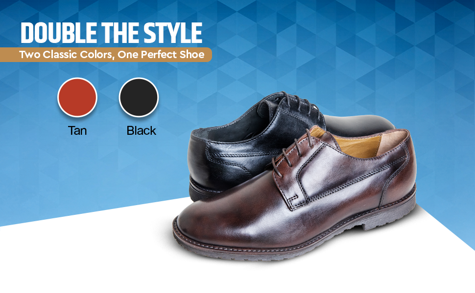 New Derby Brown Shoes – Genuine Leather Lace-Up Derbies with Cushioned Comfort Sole & Breathable Lining