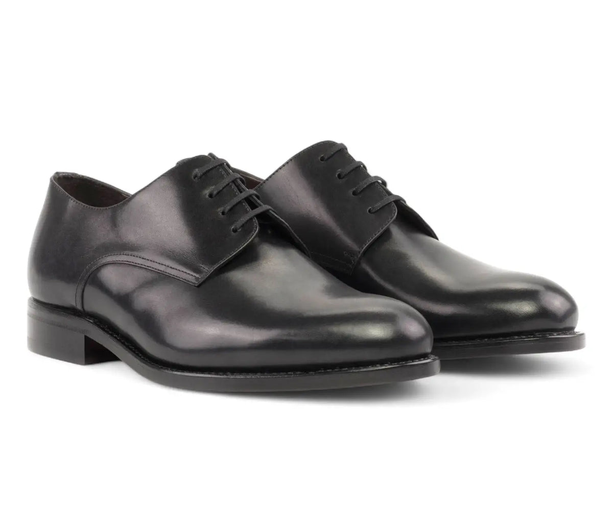 Black Plain Derby GoodYear Welted