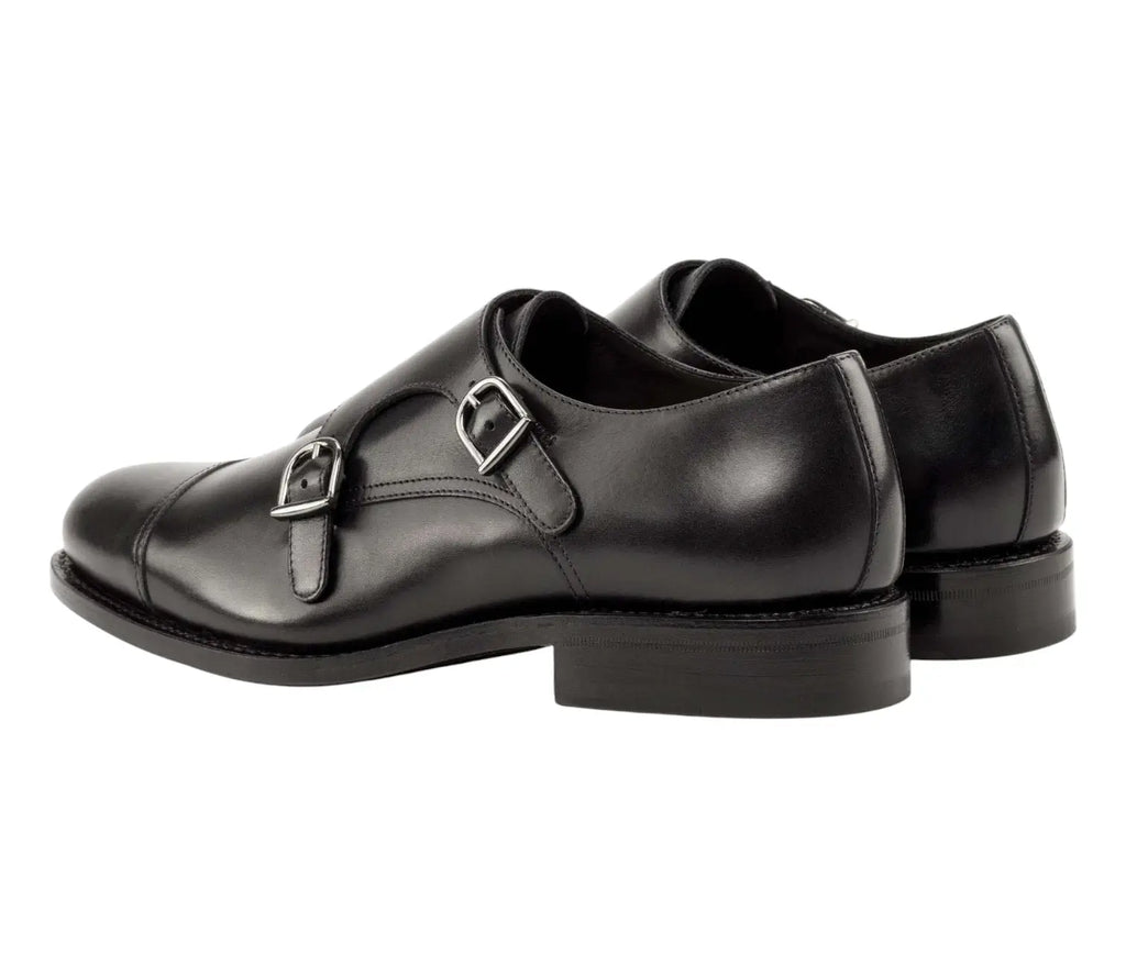 Black Double Monk GoodYear Welted