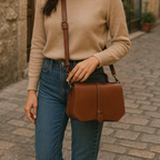 Premium Leather Mini Satchel Sling Crossbody Bag