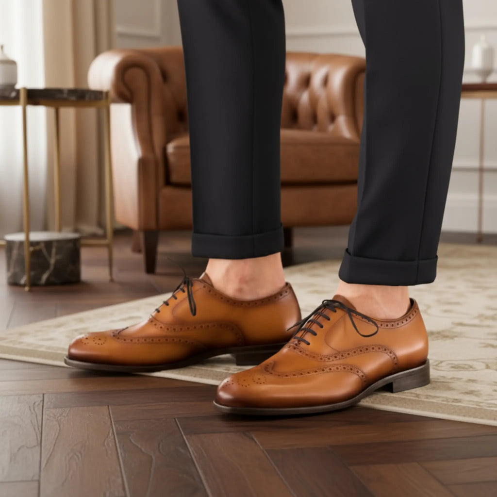 Tan Oxford – Full Brogue GoodYear Welted