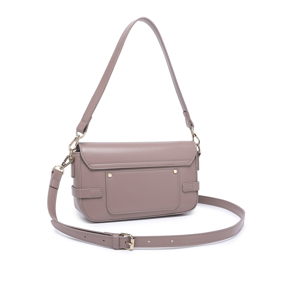 Mauve Flap Crossbody Shoulder Bag