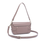 Mauve Flap Crossbody Shoulder Bag