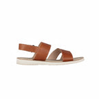 Menƒ?????s Brown Leather Strappy Casual Sandal ƒ????? Low Ankle