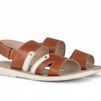 Menƒ?????s Brown Leather Strappy Casual Sandal ƒ????? Low Ankle