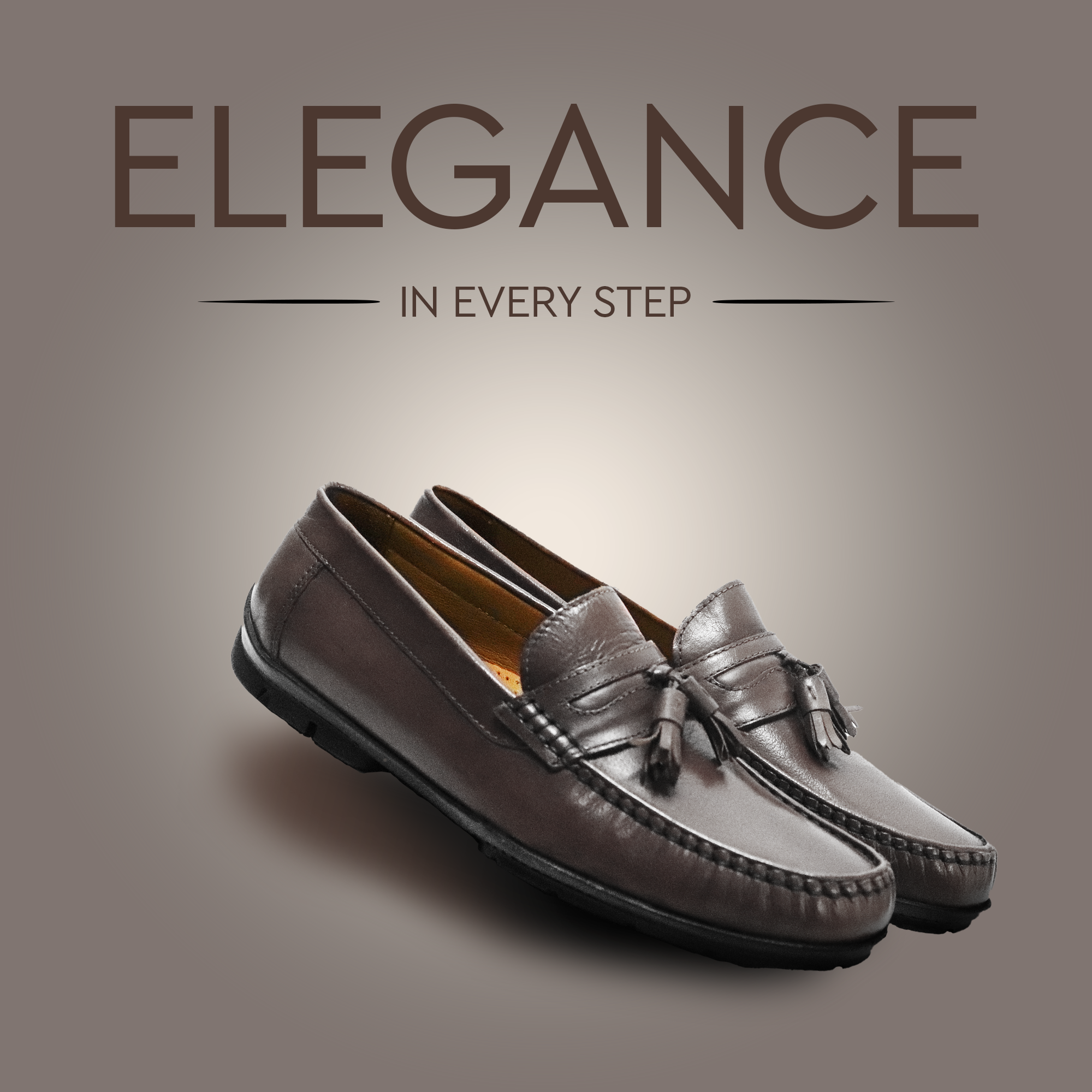 Men’s Tassel Mocc Genuine Tan Leather Loafers – Handstitched Slip-On Shoes with Cushioned Insole & Durable TPR Sole