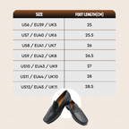 Tassel Mocc Genuine Black Leather Loafers – Handstitched Slip-On Shoes with Cushioned Insole & Durable TPR Sole