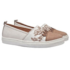 Women’s White Leather Casual Loafers