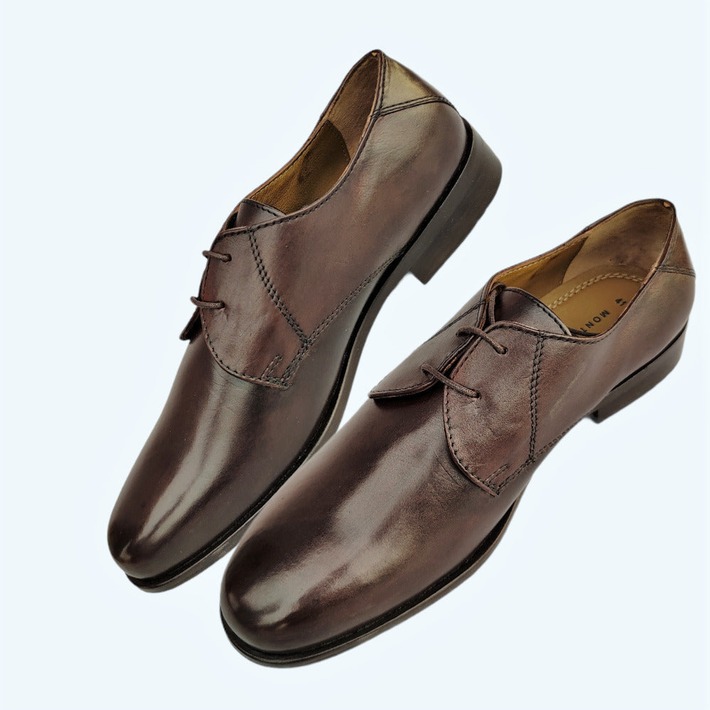 Genuine Leather Blucher Shoes with TPR Handcrafted sole
