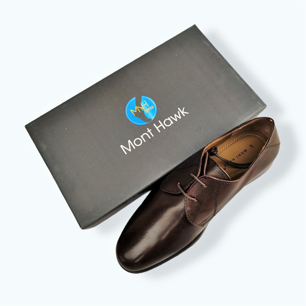 Genuine Leather Blucher Shoes with TPR Handcrafted sole