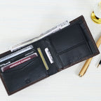 Celtic Genuine Leather Bi-Fold Wallet with Flip ID Window & Coin Pocket