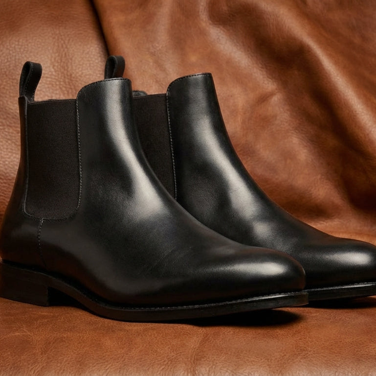 Black Chelsea Boots GoodYear Welted