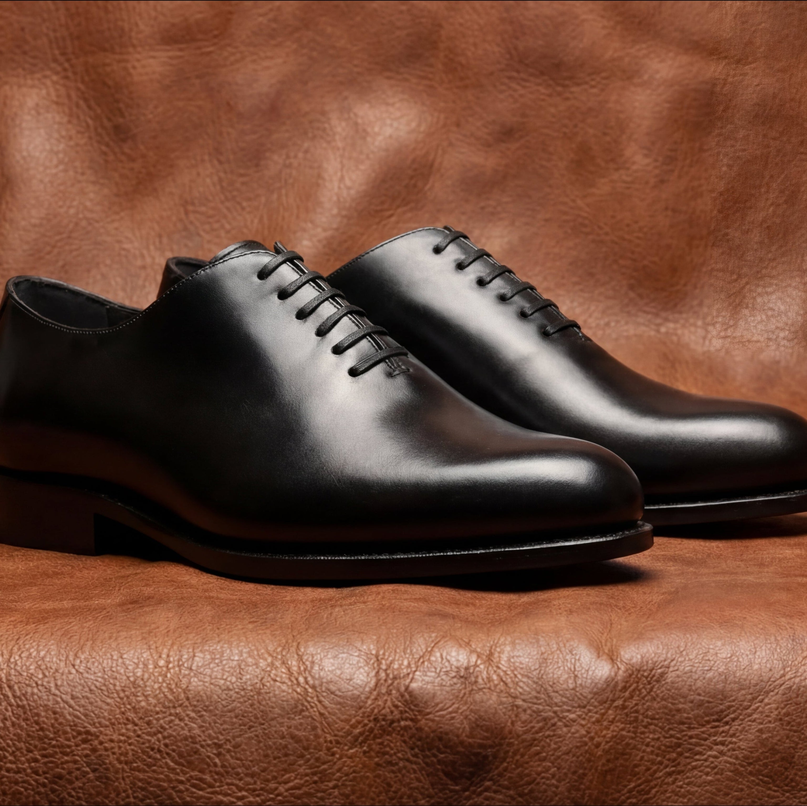 Black Wholecut Oxford GoodYear Welted