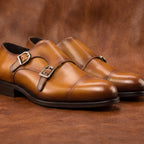 Tan Double Monk GoodYear Welted