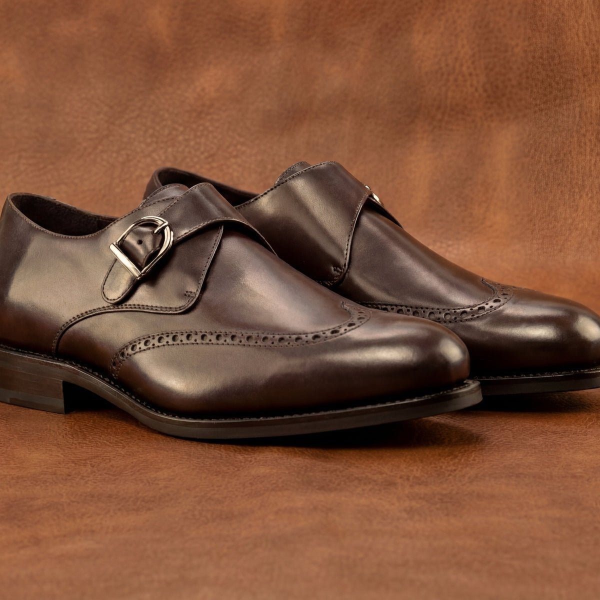 Brown Single Monk GoodYear Welted