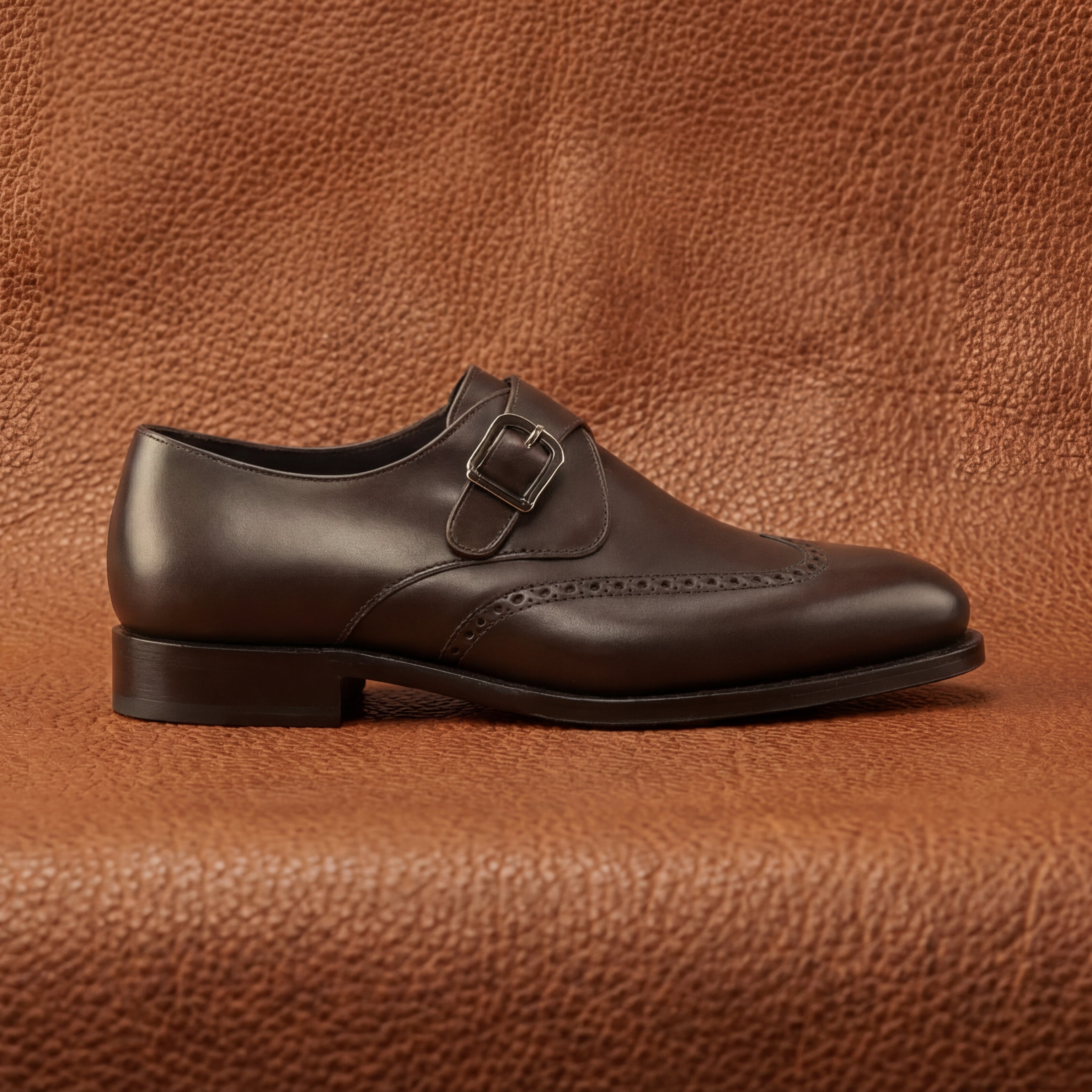 Brown Single Monk GoodYear Welted