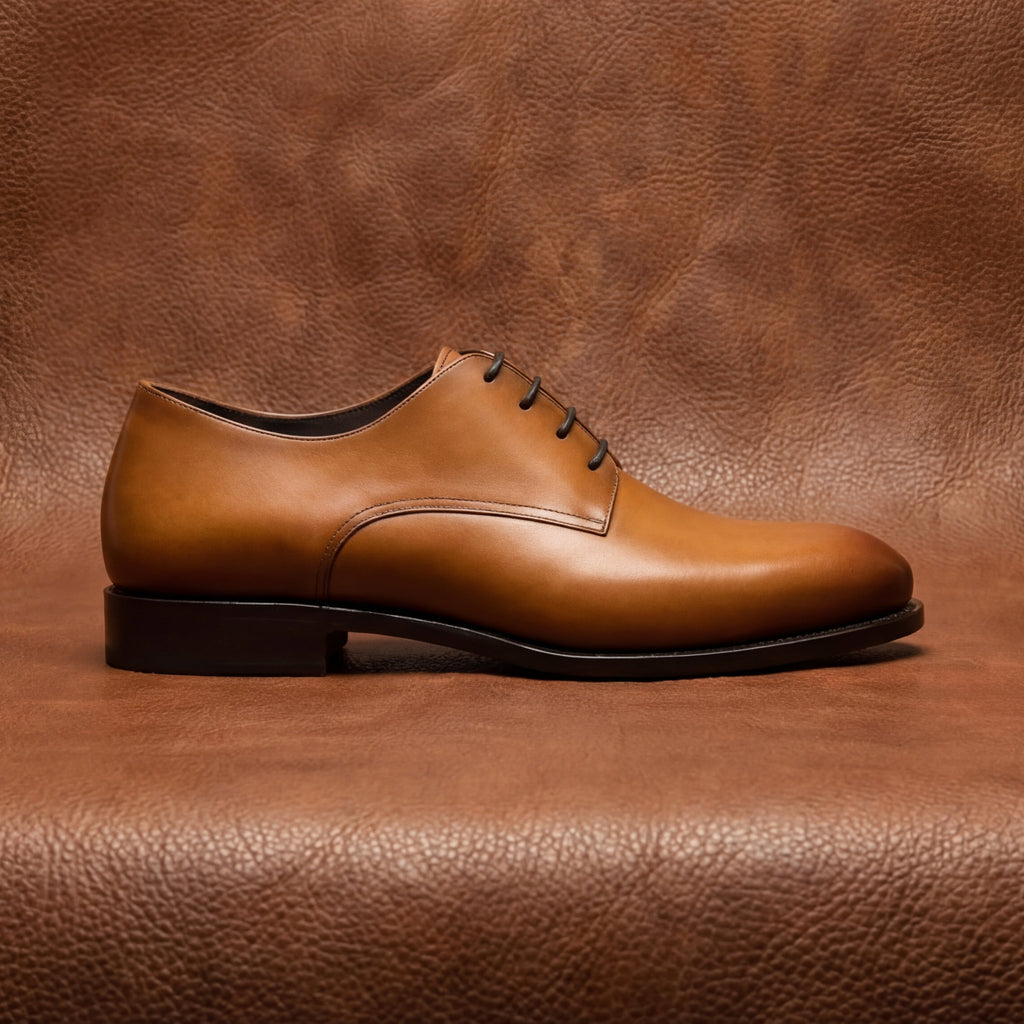 Tan Plain Derby GoodYear Welted