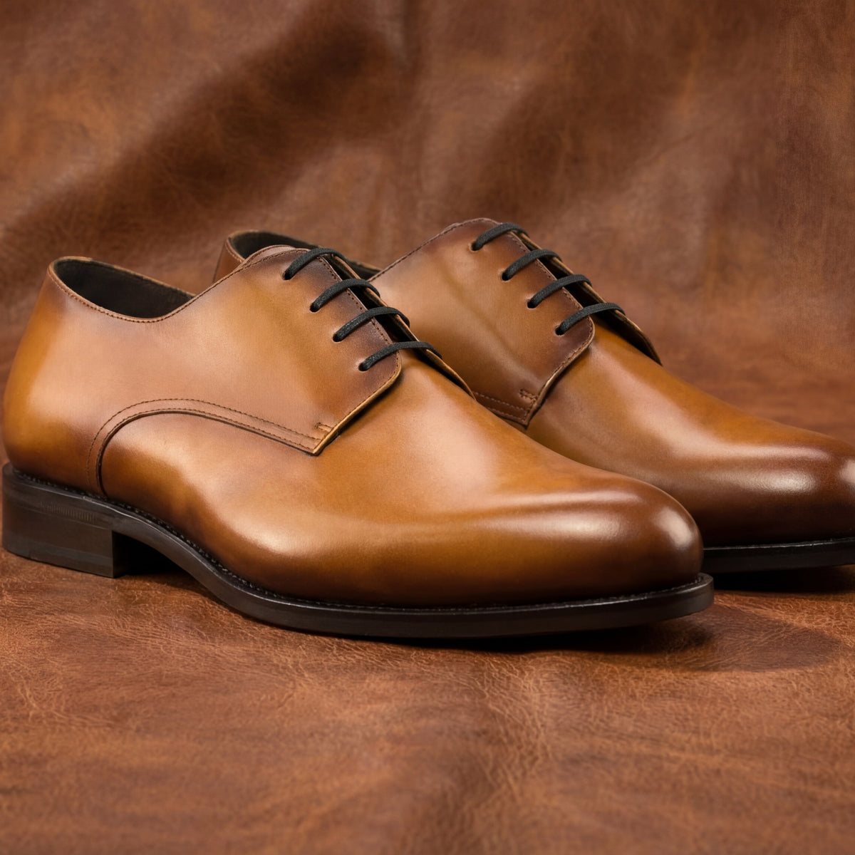 Tan Plain Derby GoodYear Welted