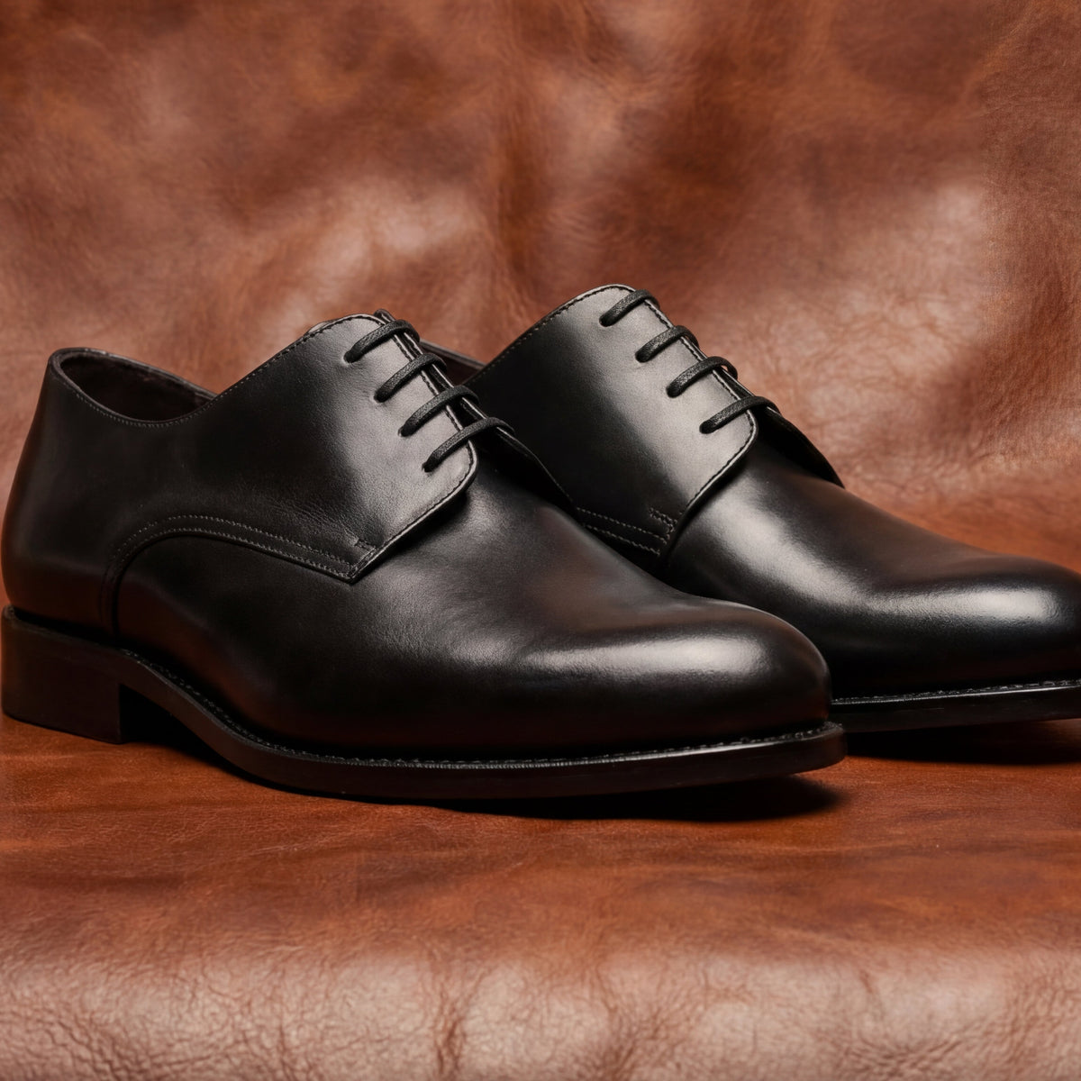 Black Plain Derby GoodYear Welted