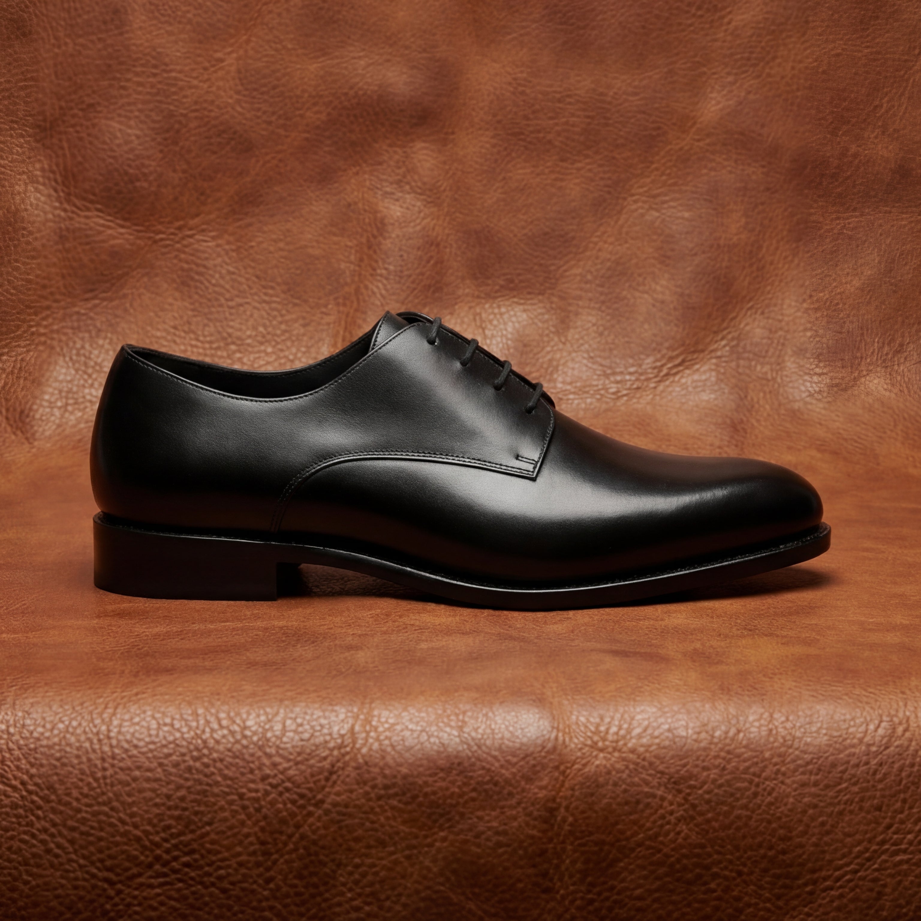 Black Plain Derby GoodYear Welted