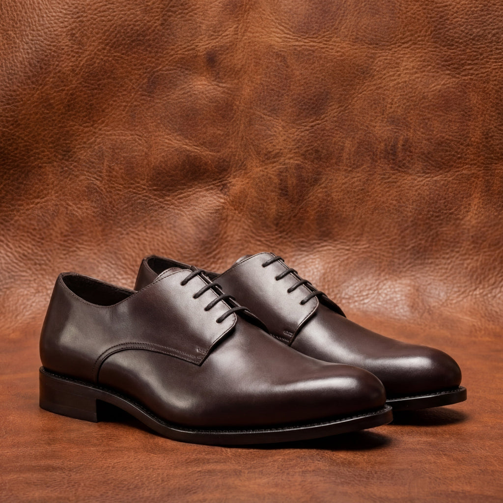 Brown Plain Derby GoodYear Welted