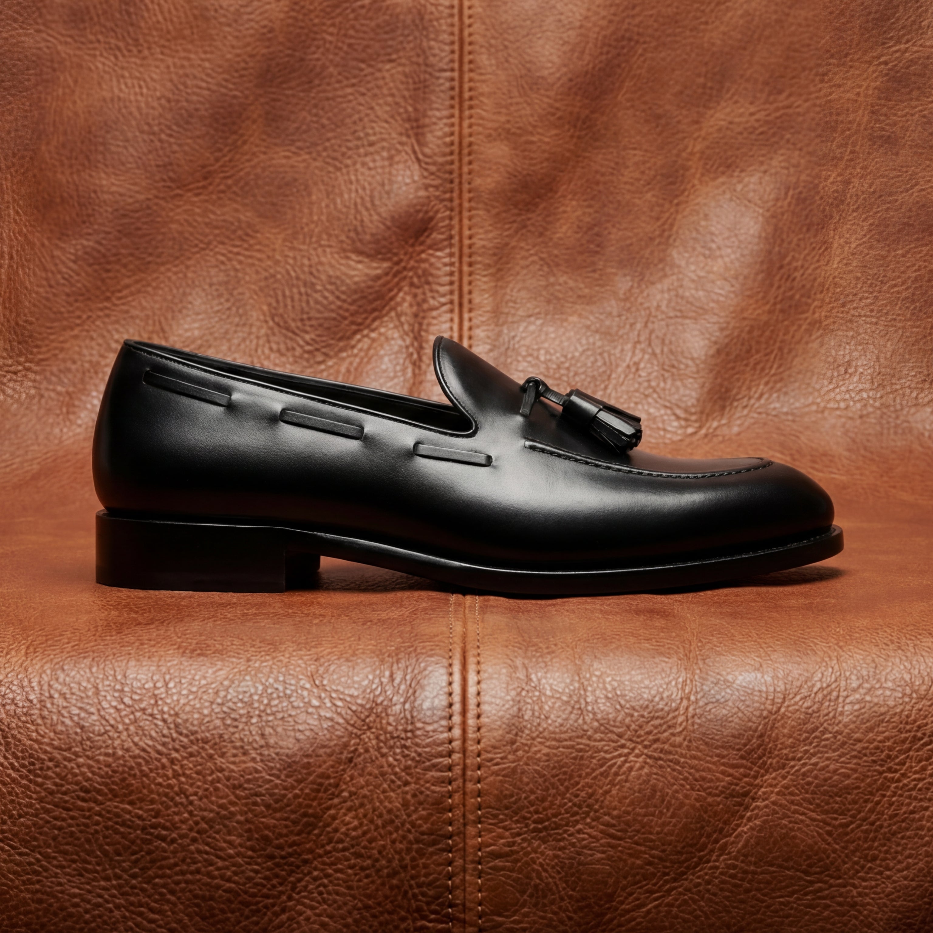 Black Leather Loafers GoodYear Welted