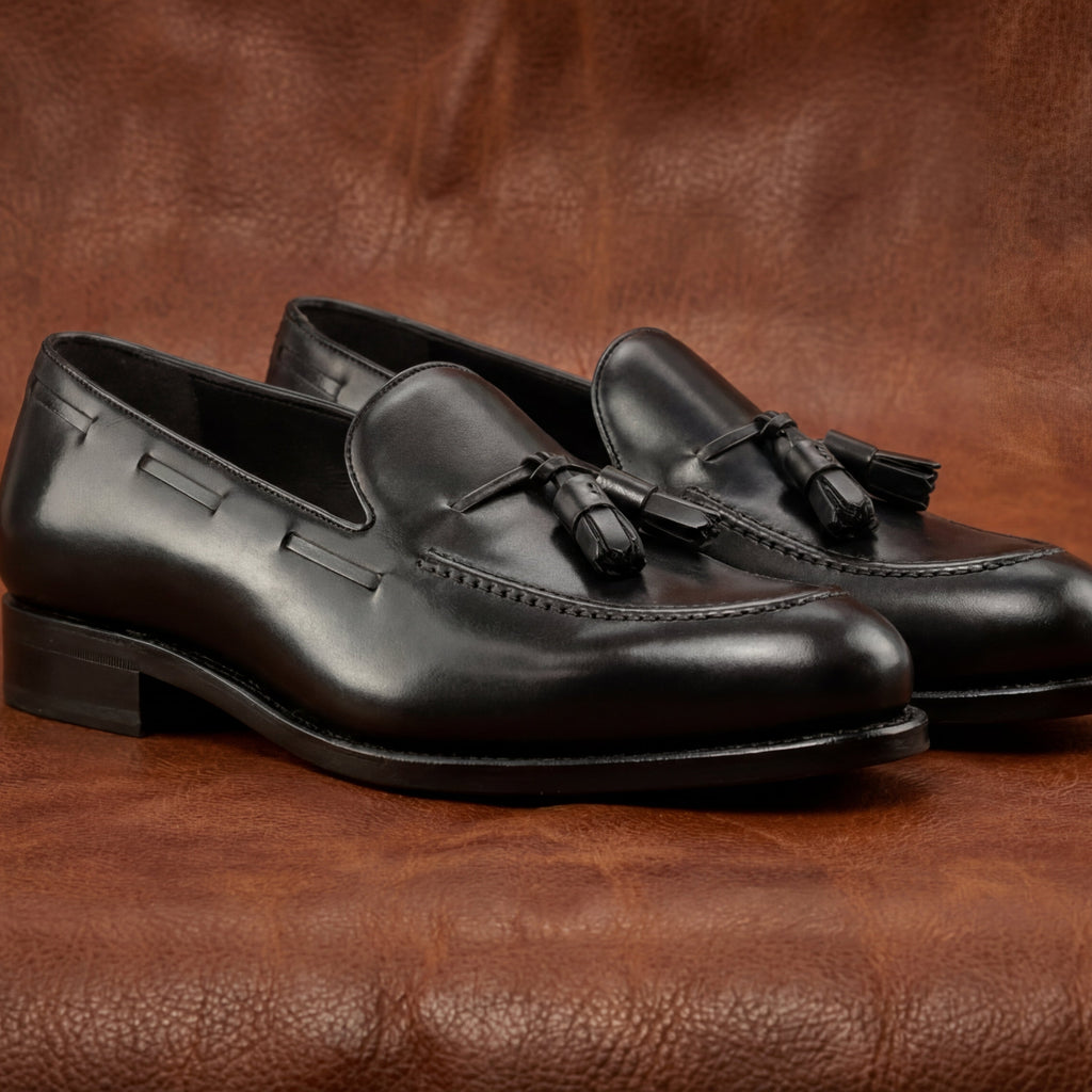 Black Leather Loafers GoodYear Welted