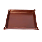 Celtic Brown Color Pure Leather Tray For Office Use