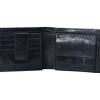Premium Genuine Leather Men's Wallet with ID Window, Coin Pocket & Card Slots