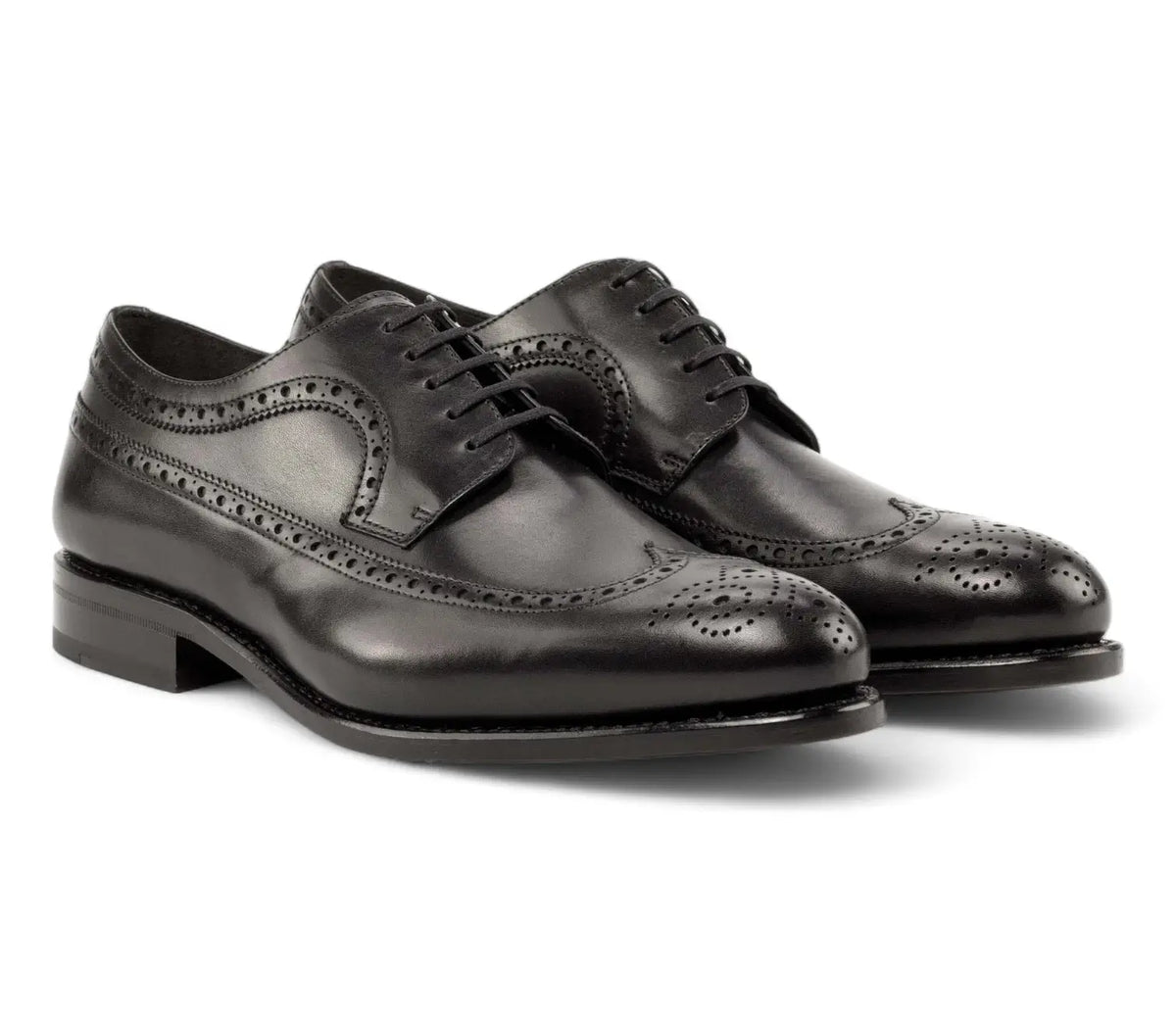 Black Longwing Blucher GoodYear Welted