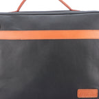Premium Export-Quality Black Laptop Bag with Tan Leather Highlights with Detachable Strap