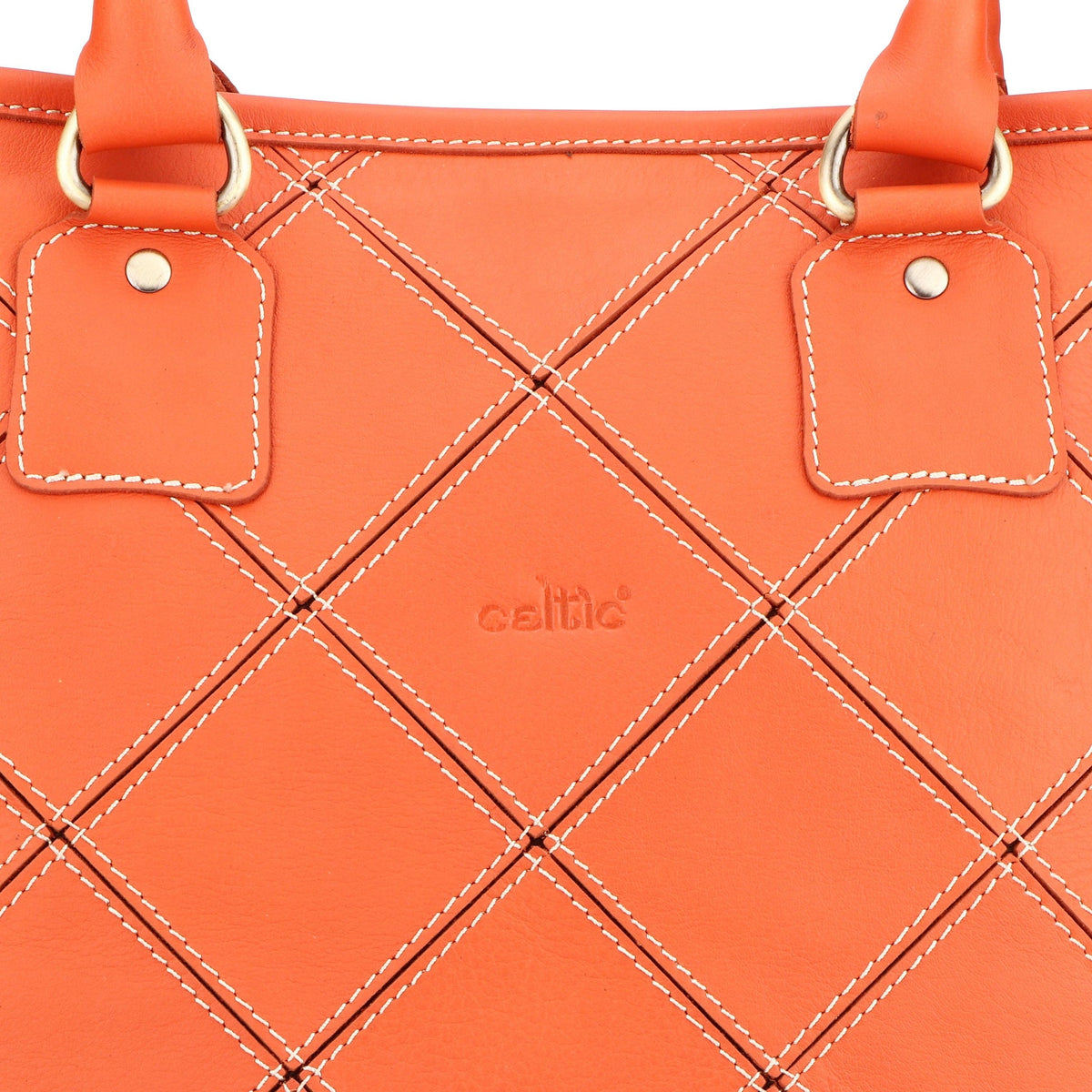 Premium Quilted Leather Tote Bag with Zip Closure