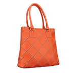 Premium Quilted Leather Tote Bag with Zip Closure