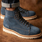 Heritage Blue Suede Monkey Boots Goodyear Welted