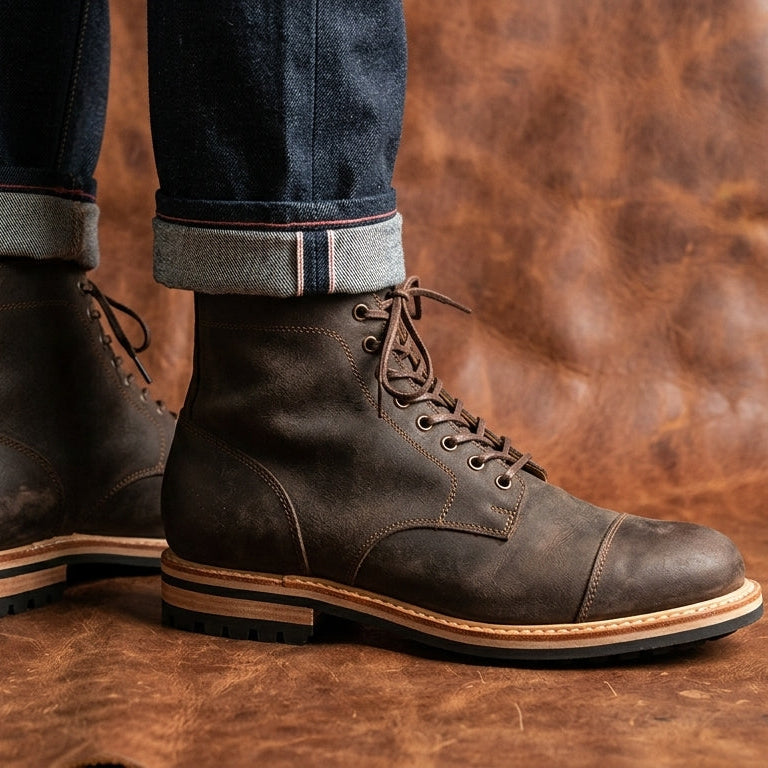 The Bergmann Heritage Suede Boot GoodYear Welted